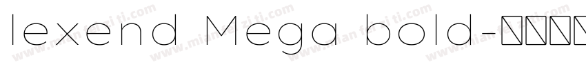 lexend Mega bold字体转换